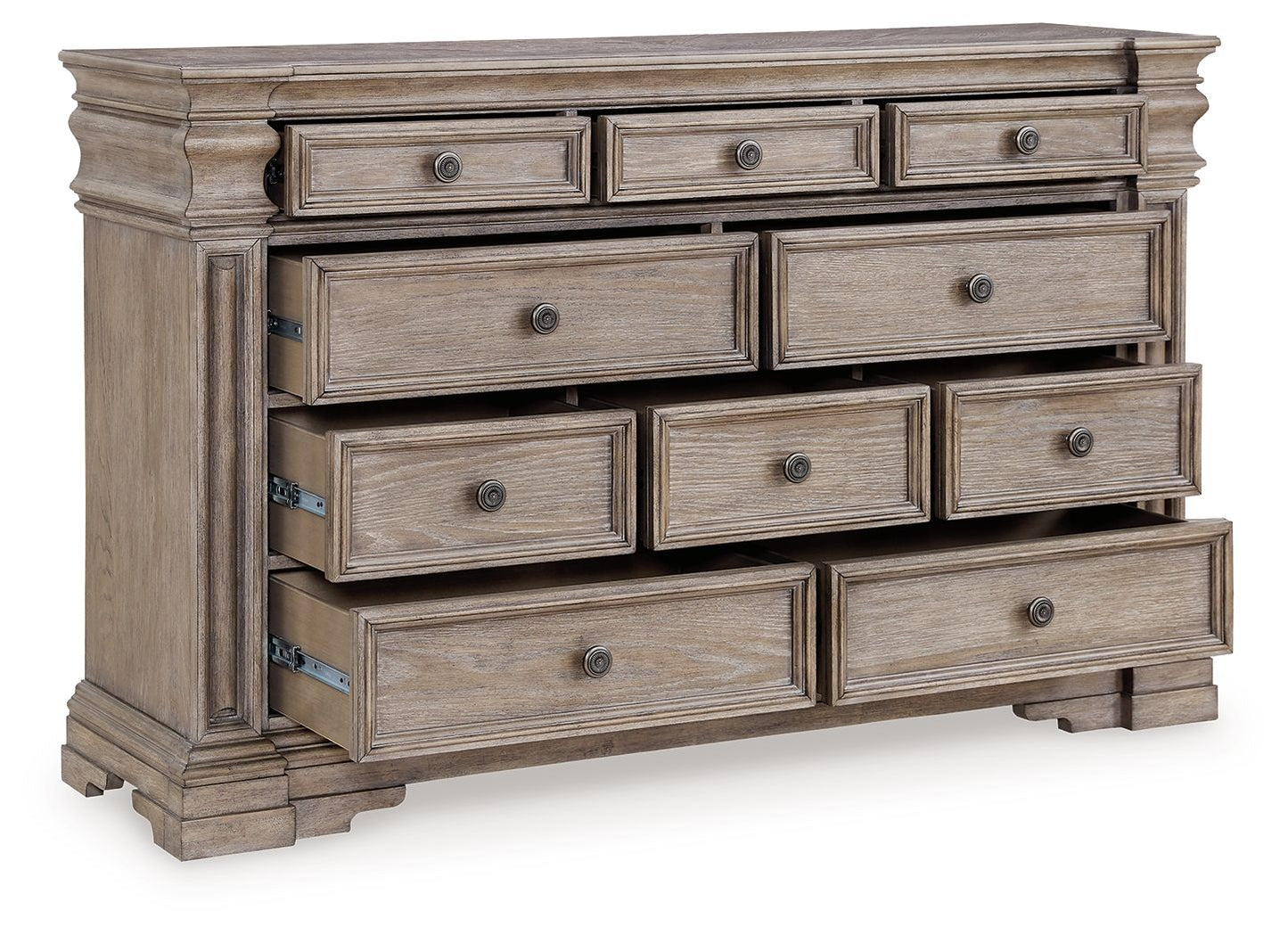 Blairhurst - Light Grayish Brown - 5 Pc. - Dresser, Mirror, California King Panel Bed