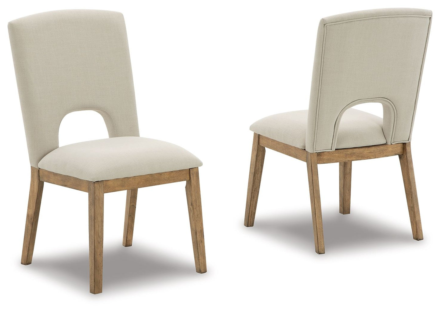 Dakmore - Linen / Brown - Dining Uph Side Chair (Set of 2)