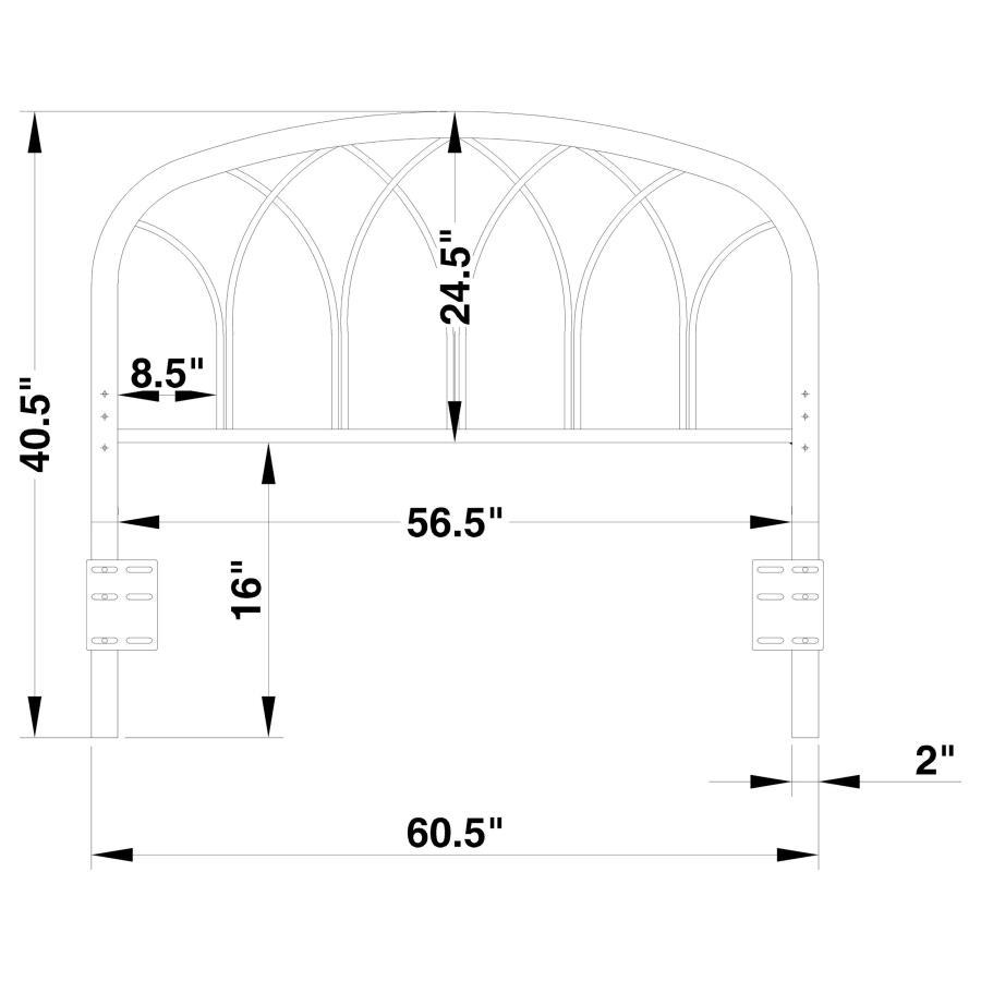 Anderson - Queen / Full Arched Headboard - Black