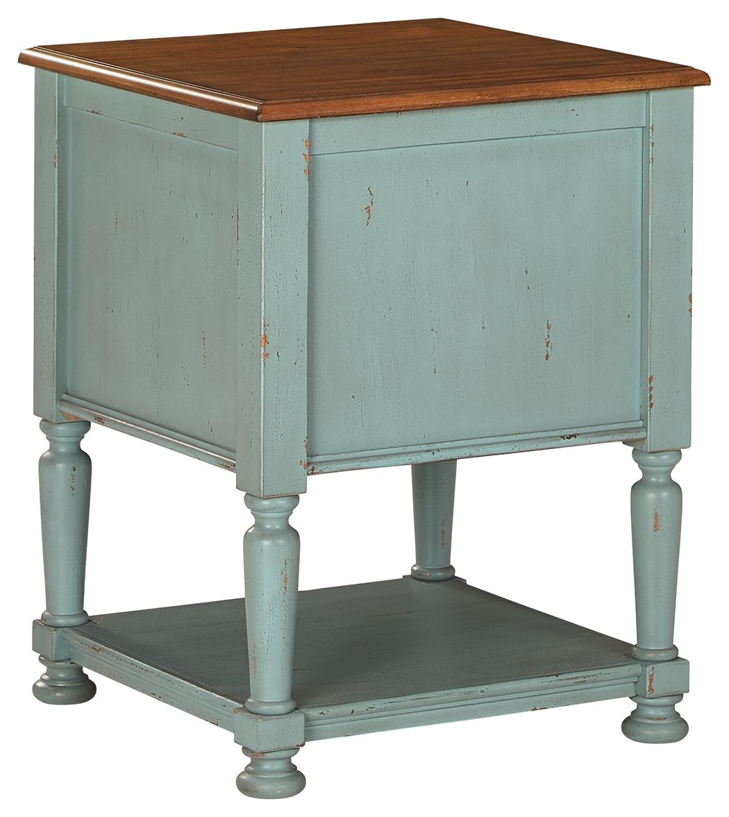 Mirimyn - Teal / Brown - Accent Cabinet