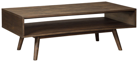 Kisper - Dark Brown - Rectangular Cocktail Table