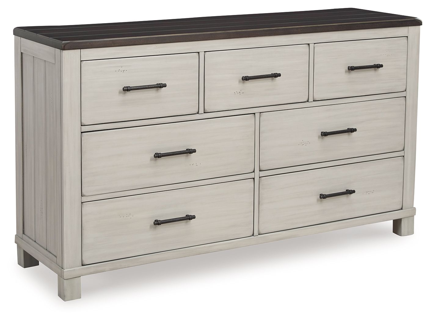 Darborn - Gray / Brown - 8 Pc. - Dresser, Mirror, Chest, California King Panel Bed, 2 Nightstands