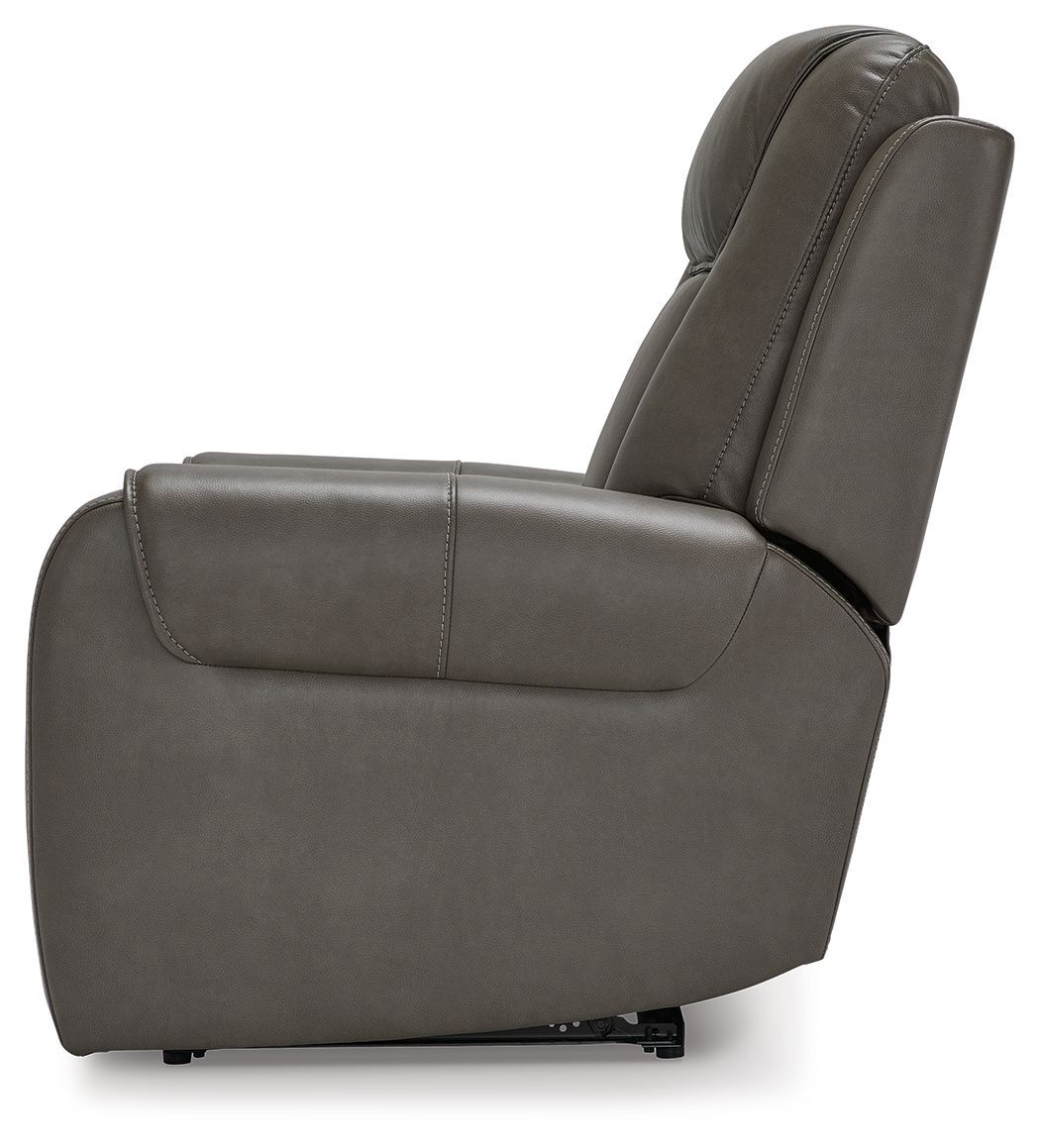 Card Player - Smoke - Pwr Recliner/Adj Headrest