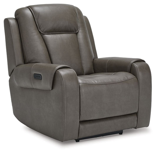 Card Player - Smoke - Pwr Recliner/Adj Headrest