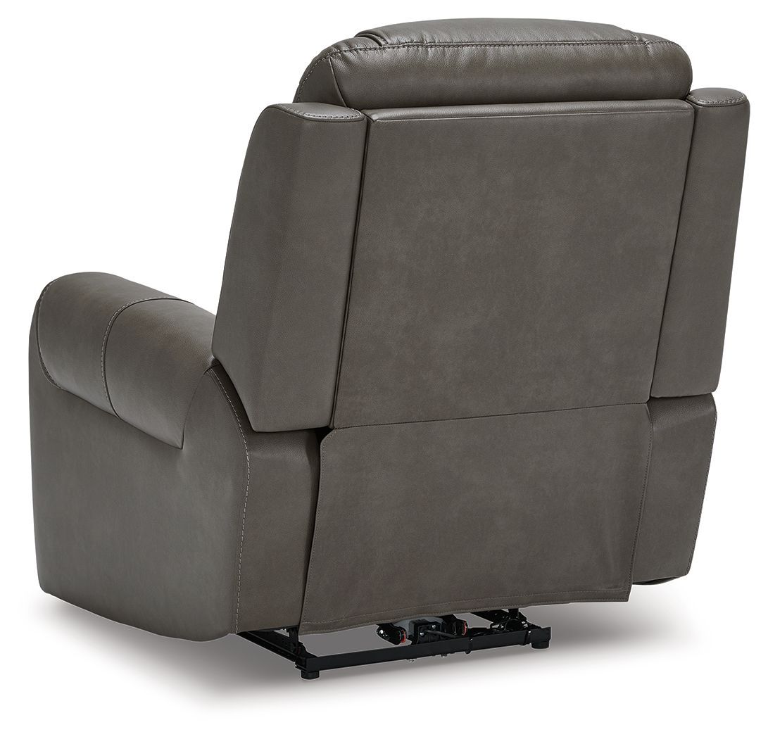 Card Player - Smoke - Pwr Recliner/Adj Headrest