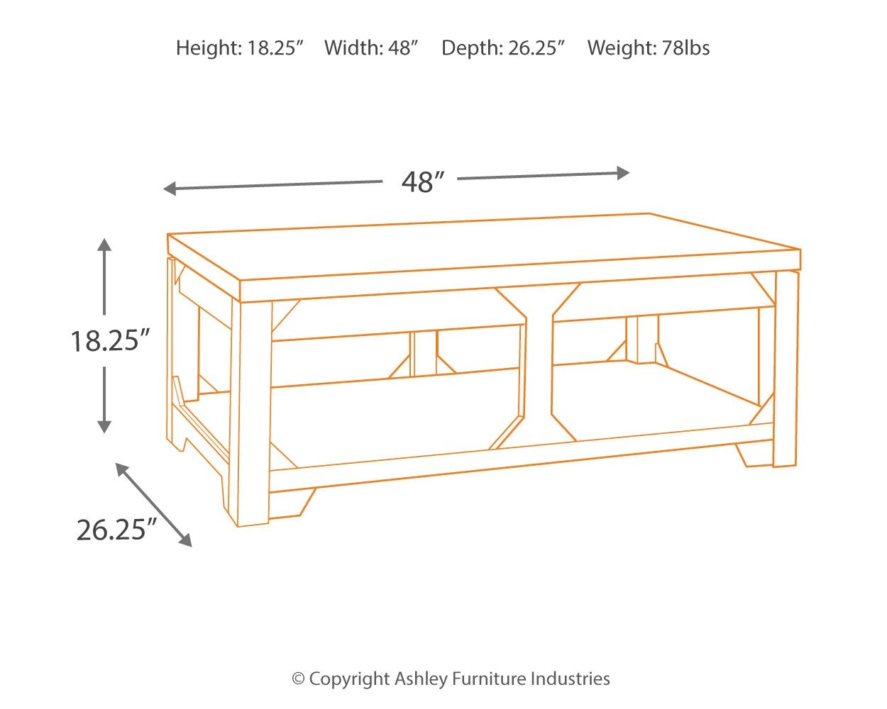 Rogness - Rustic Brown - Lift Top Cocktail Table