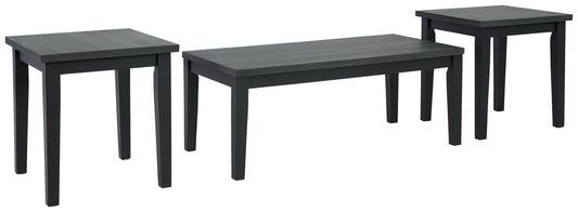 Garvine - Black / Gray - Occasional Table Set (Set of 3)