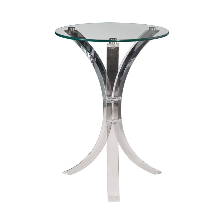 Emmett - Round Accent Table - Clear